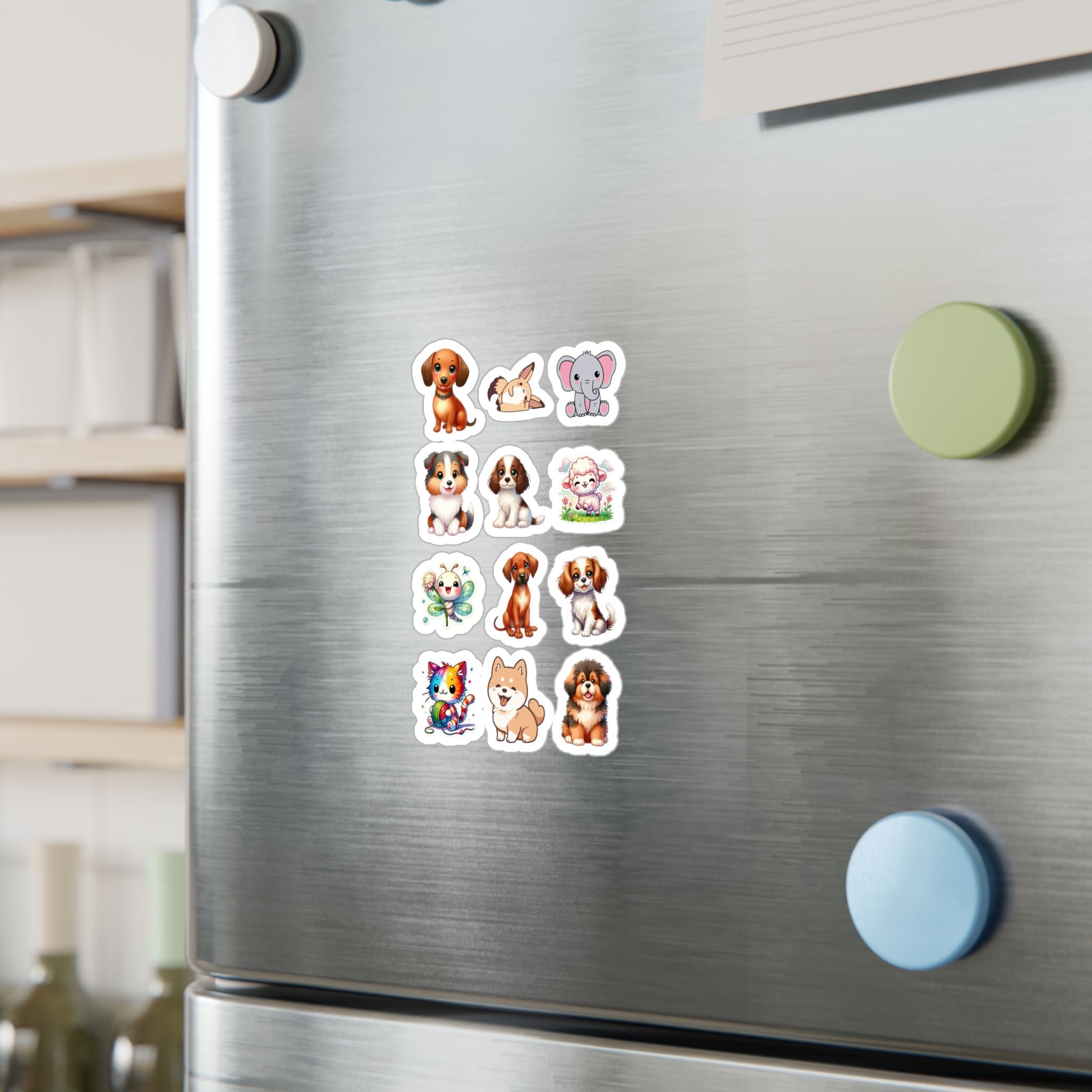 Cute Kawaii Sheet 28 — 12 Kiss-Cut Vinyl Decals