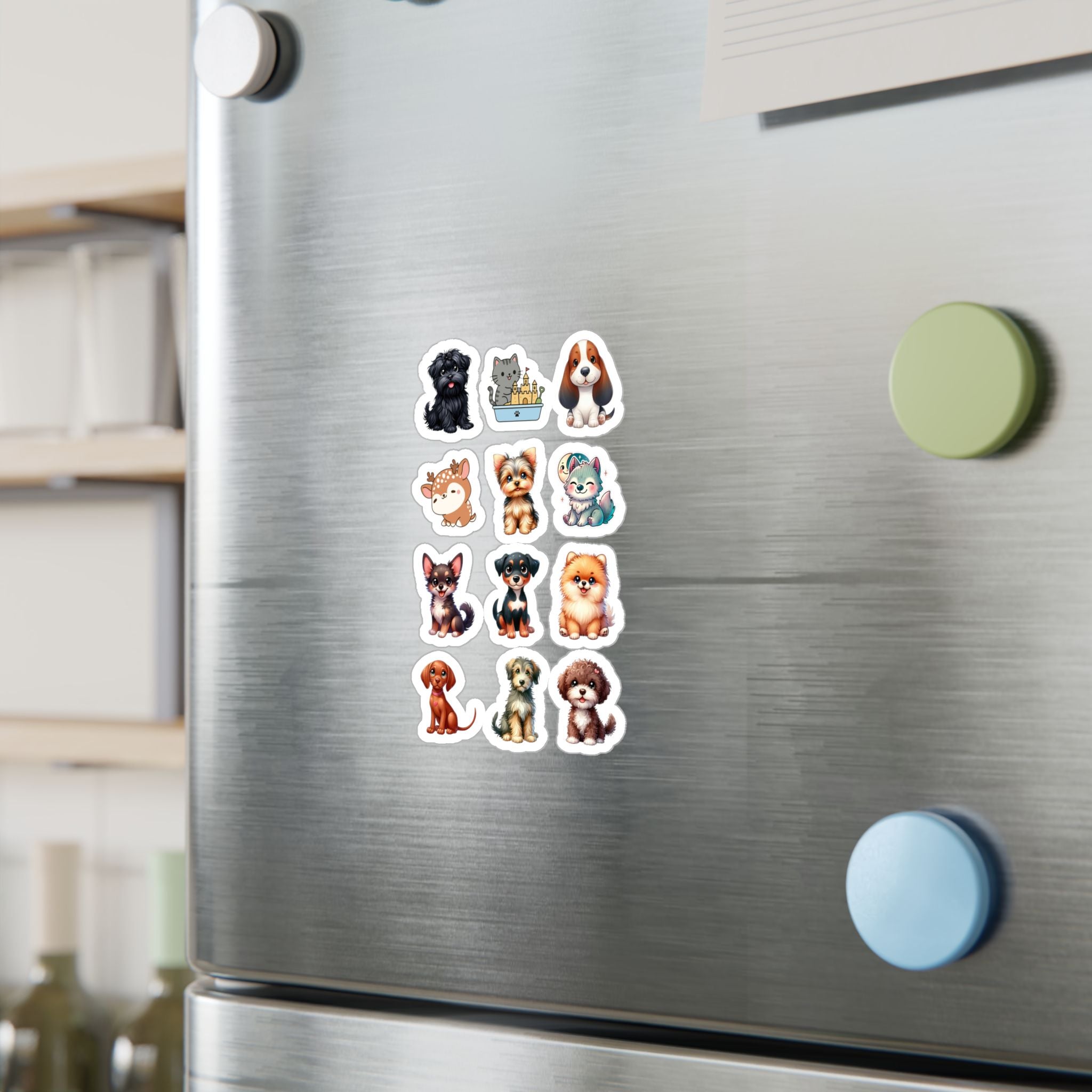 Cute Kawaii Sheet 09 — 12 Kiss-Cut Vinyl Decals