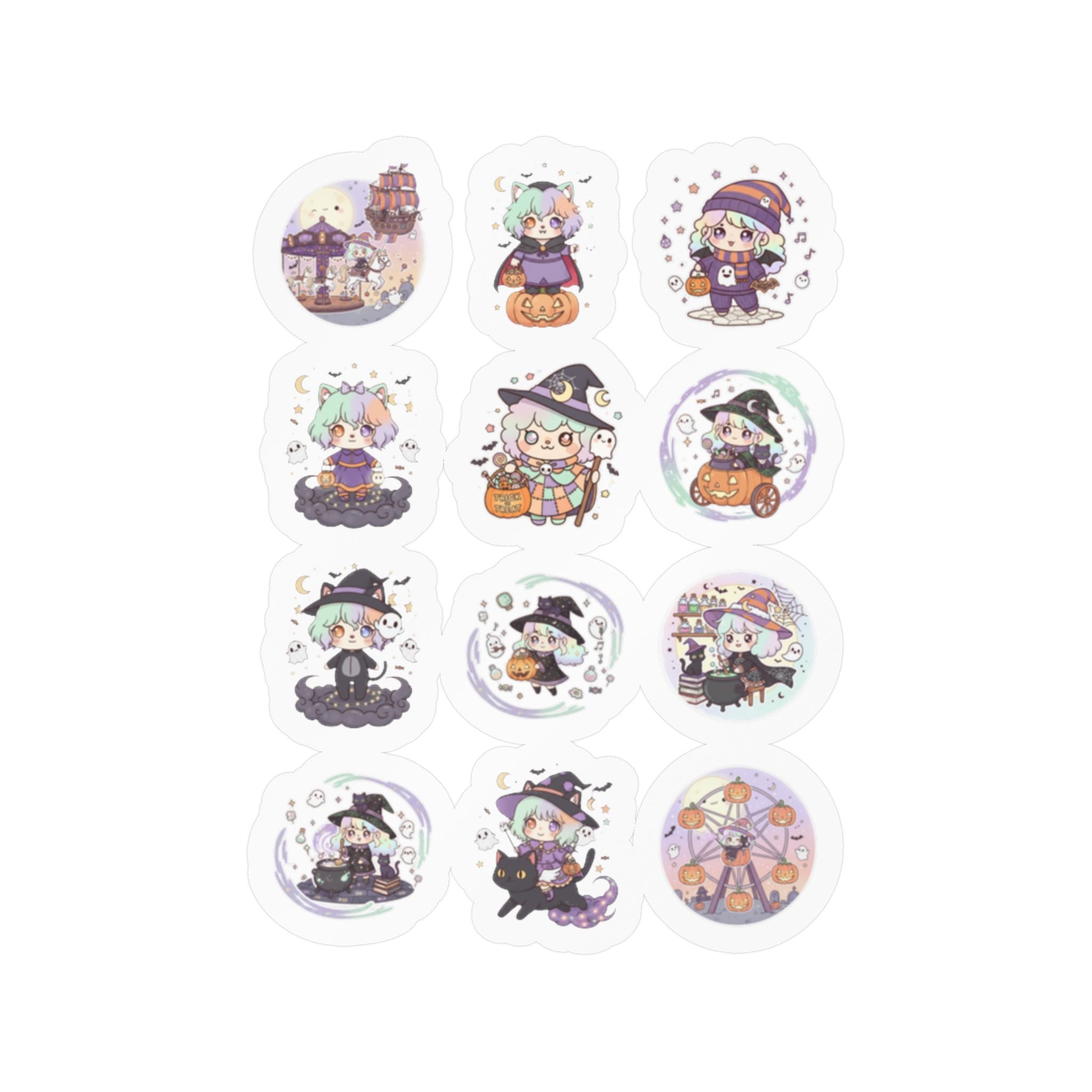 Halloween Monsters Sheet 05 — 12 Kiss-Cut Vinyl Decals