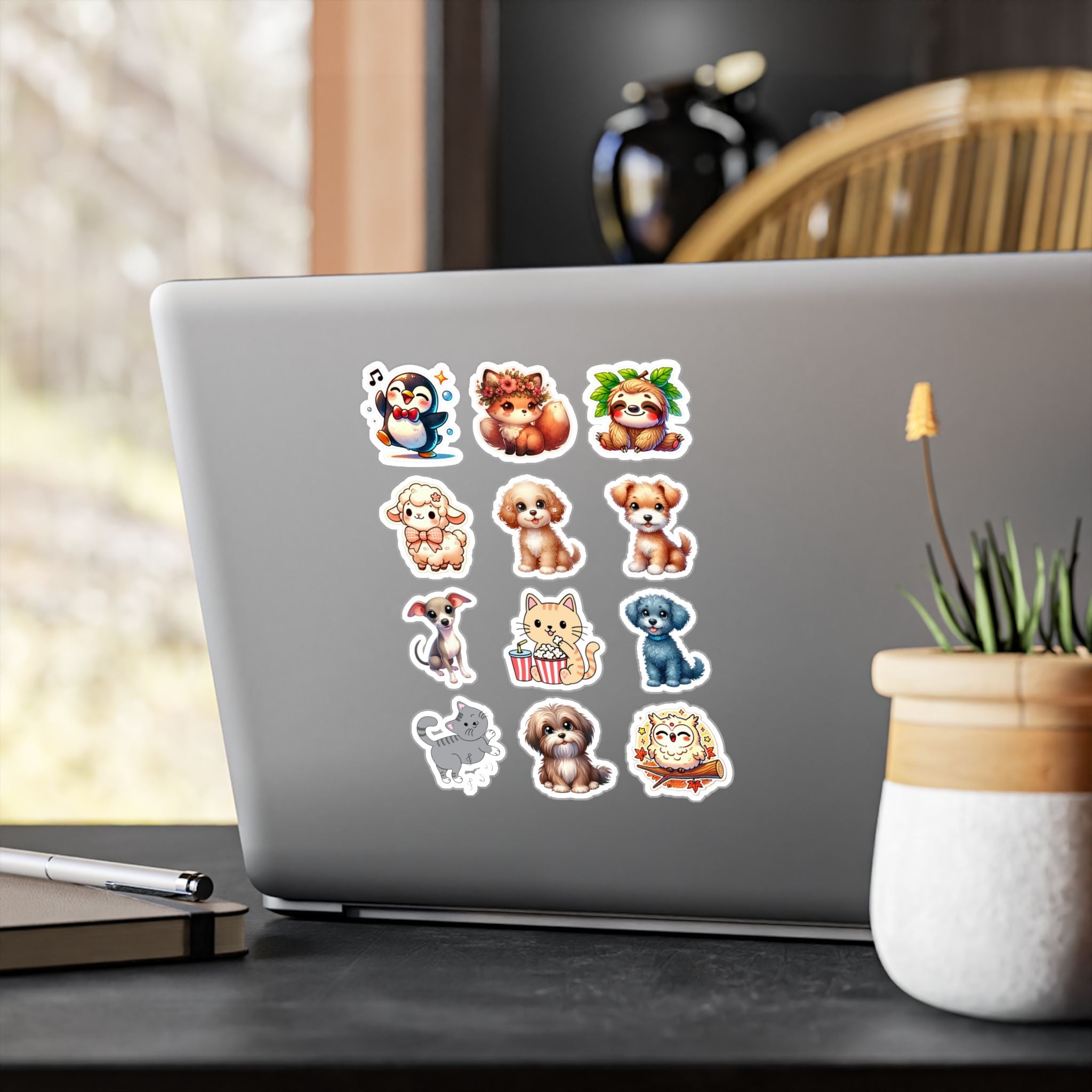 Cute Kawaii Sheet 18 — 12 Kiss-Cut Vinyl Decals