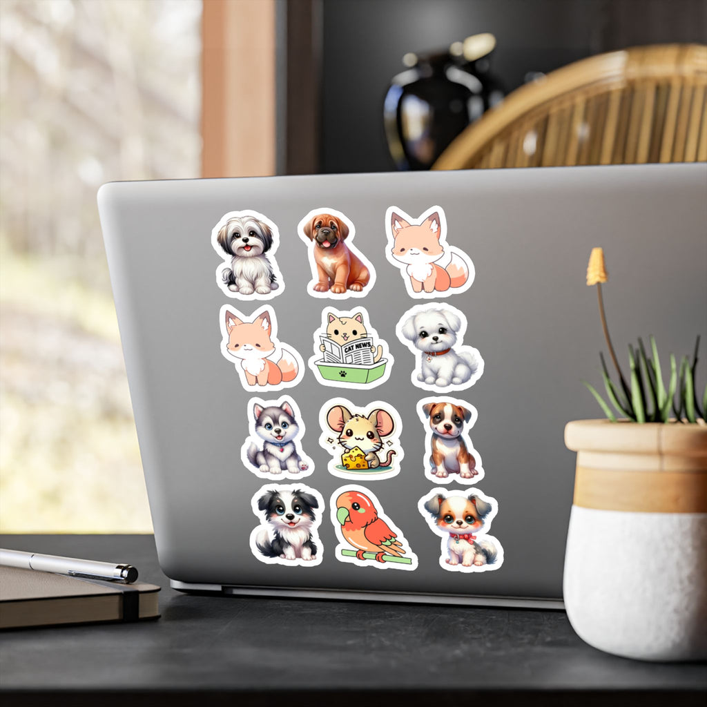 Cute Kawaii Sheet 14 — 12 Kiss-Cut Vinyl Decals