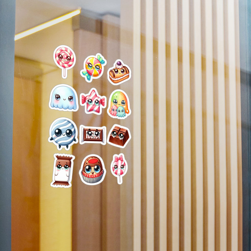Kawaii Candy Sheet 01 — 12 Kiss-Cut Vinyl Decals