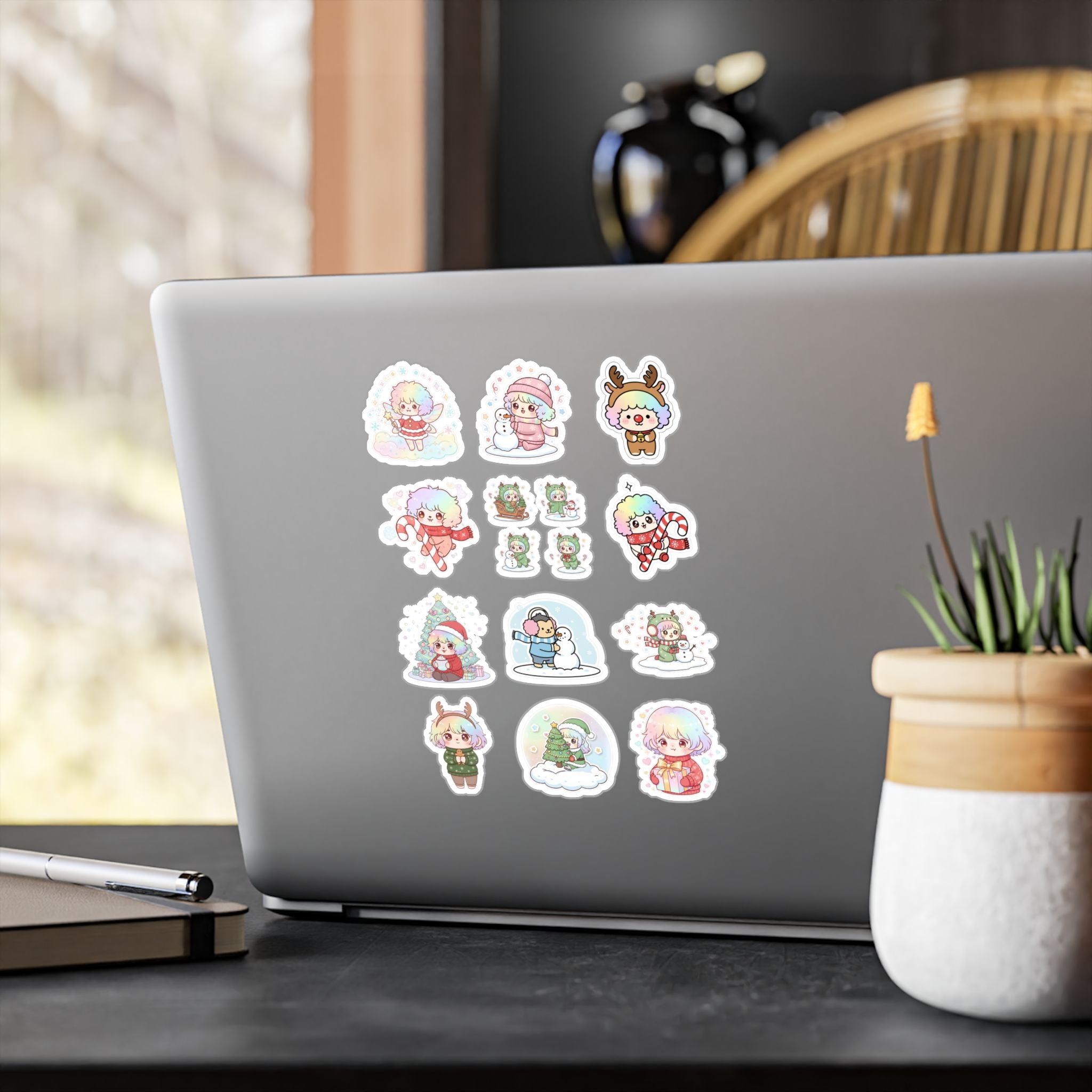 Christmas Monsters Sheet 01 — 12 Kiss-Cut Vinyl Decals