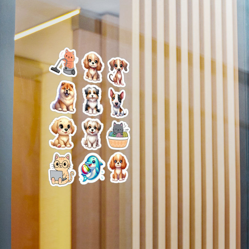 Cute Kawaii Sheet 01 — 12 Kiss-Cut Vinyl Decals