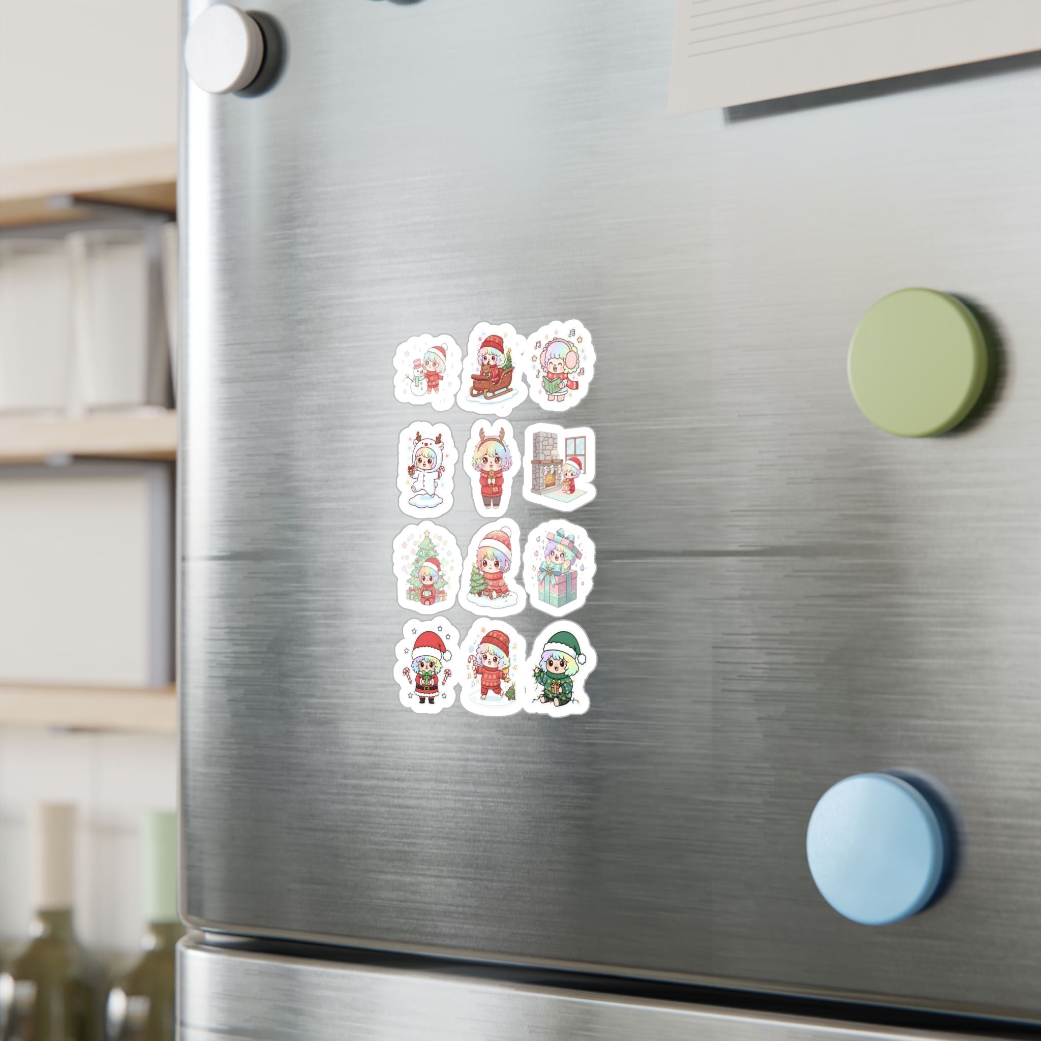Christmas Monsters Sheet 09 — 12 Kiss-Cut Vinyl Decals