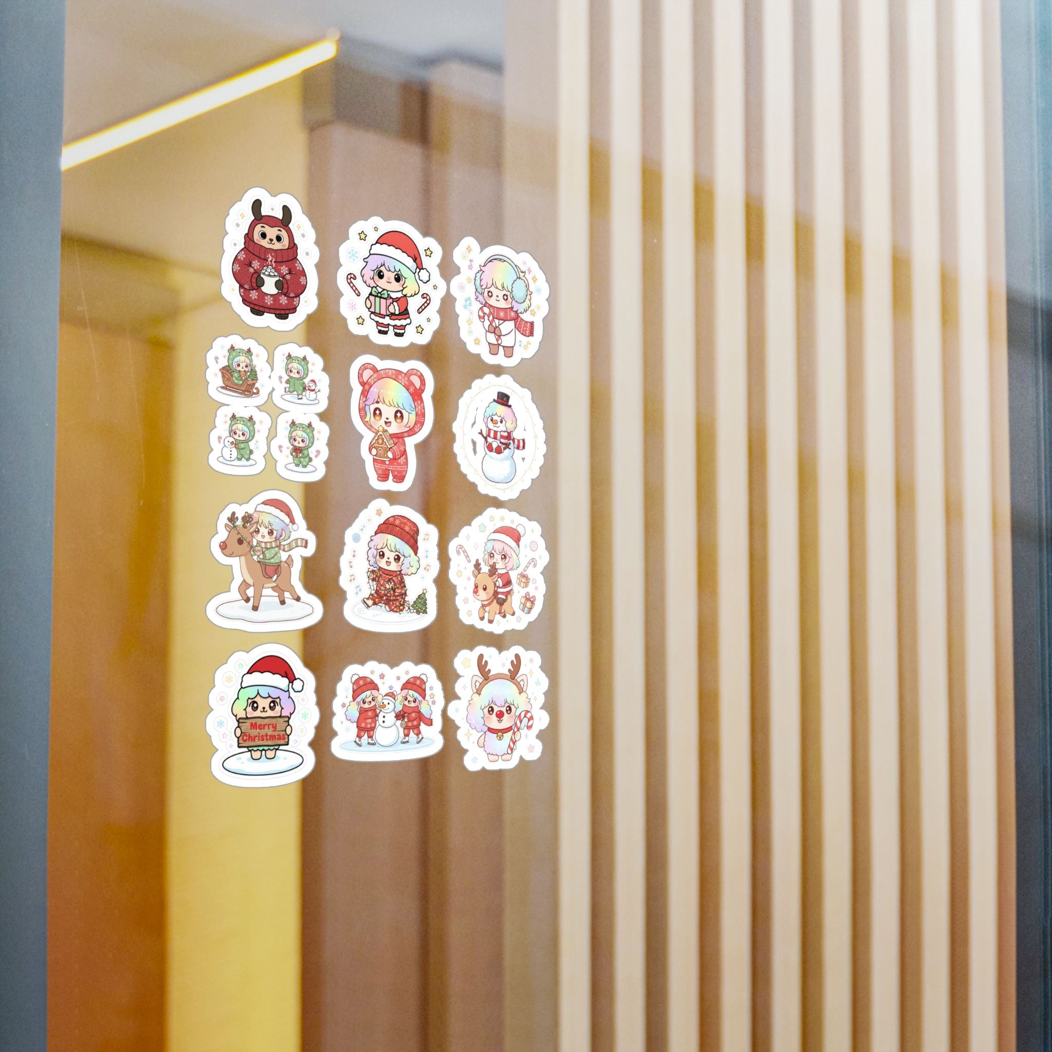 Christmas Monsters Sheet 16 — 12 Kiss-Cut Vinyl Decals
