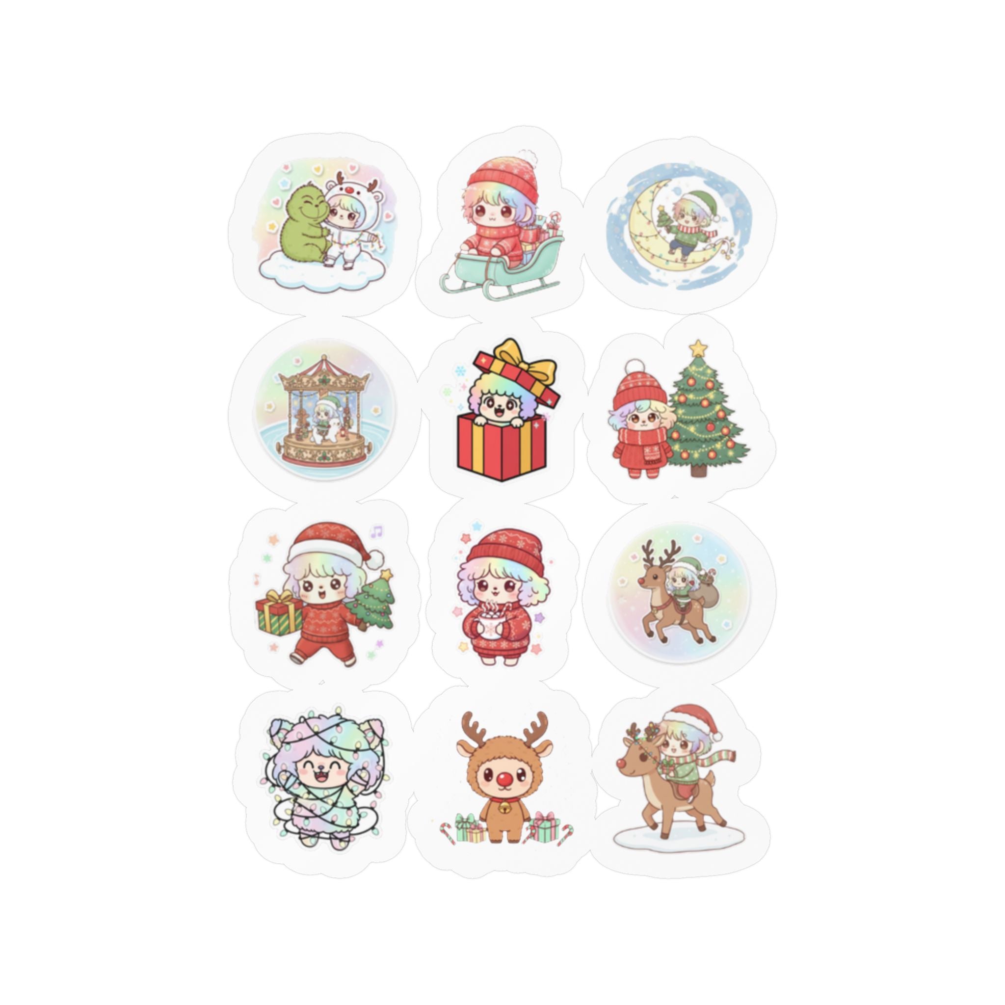 Christmas Monsters Sheet 11 — 12 Kiss-Cut Vinyl Decals
