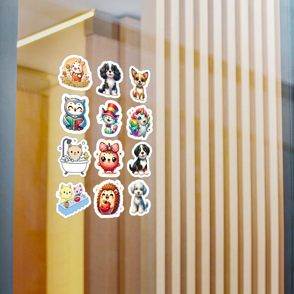 Cute Kawaii Sheet 08 — 12 Kiss-Cut Vinyl Decals