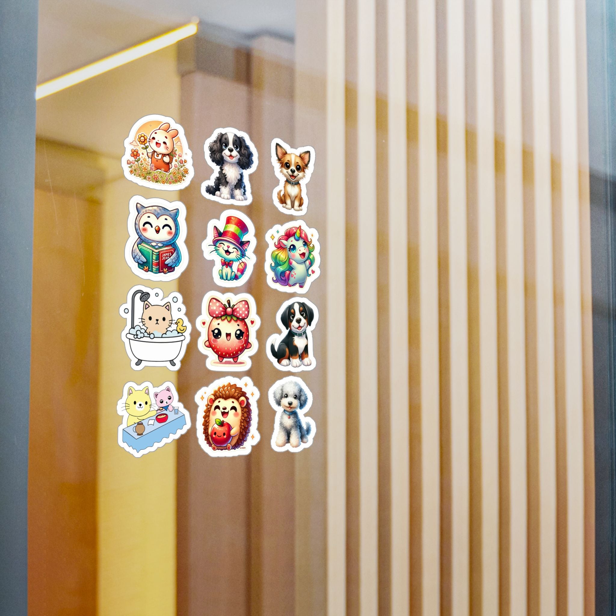 Cute Kawaii Sheet 08 — 12 Kiss-Cut Vinyl Decals