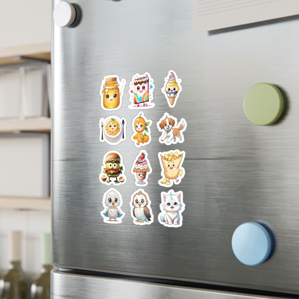 Kawaii Stickers Sheet 05 — 12 Kiss-Cut Vinyl Decals