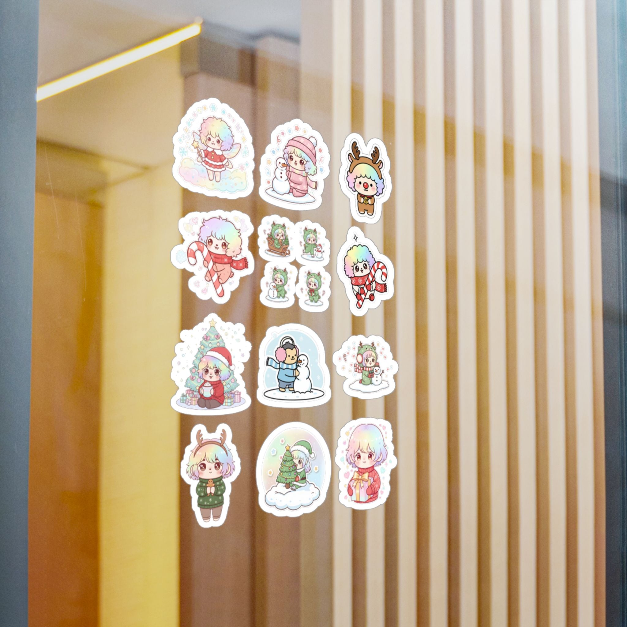 Christmas Monsters Sheet 01 — 12 Kiss-Cut Vinyl Decals