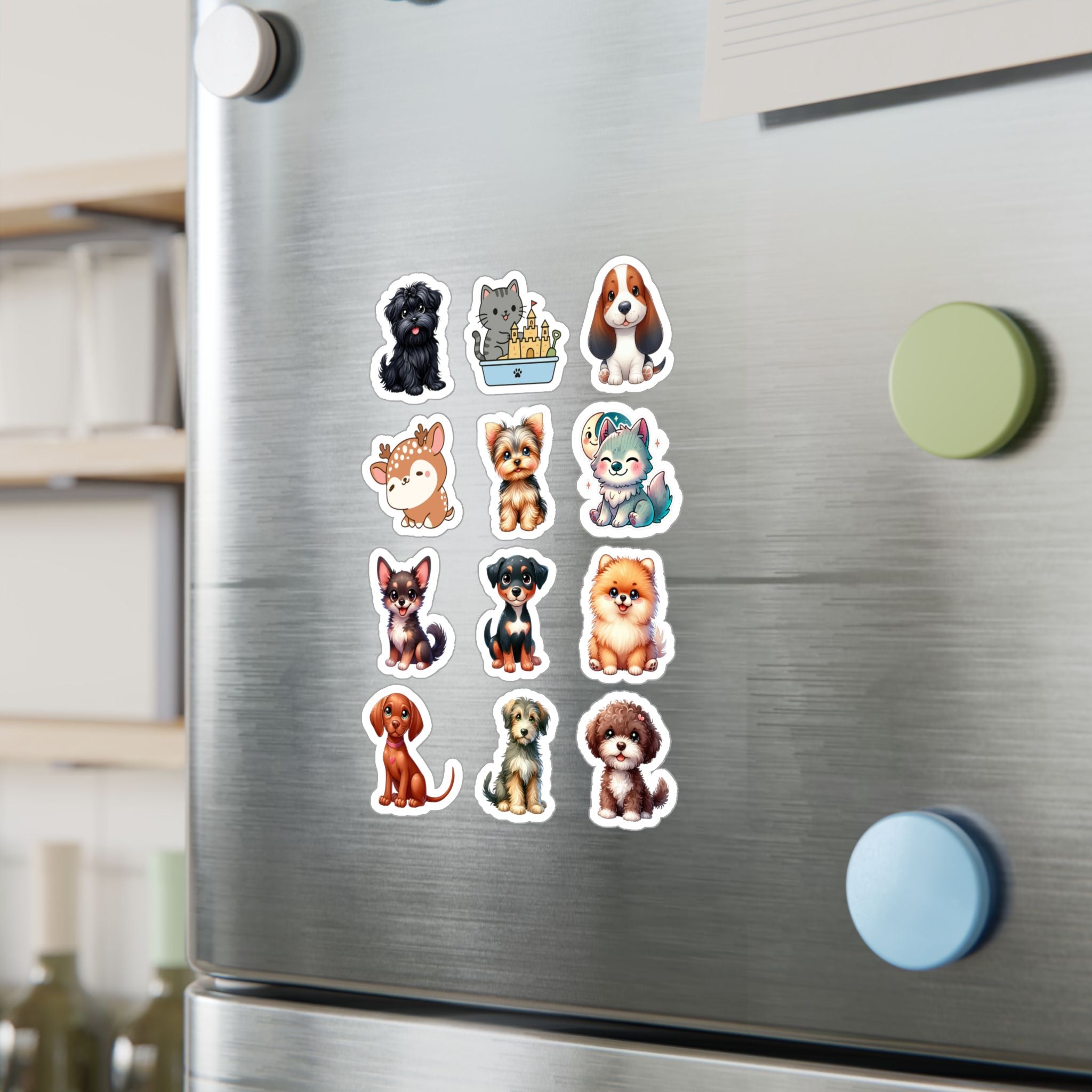 Cute Kawaii Sheet 09 — 12 Kiss-Cut Vinyl Decals