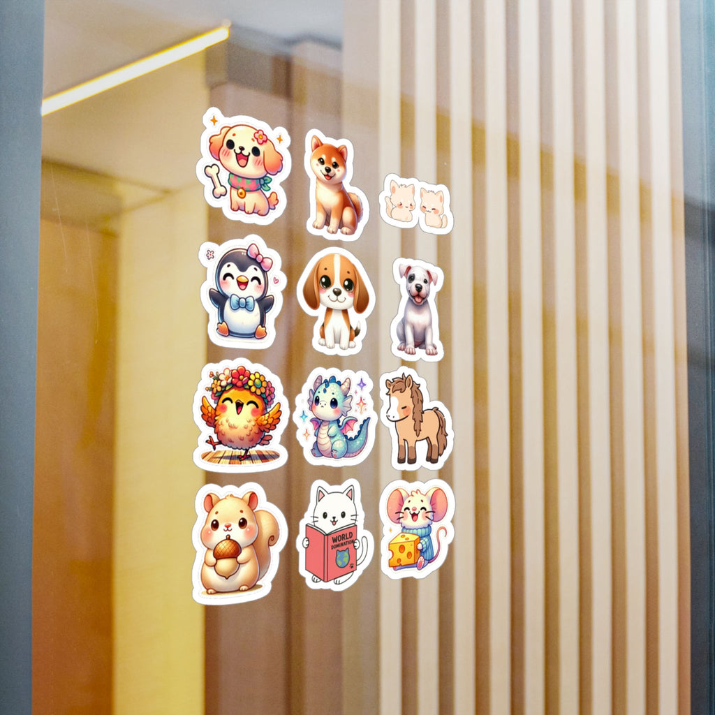 Cute Kawaii Sheet 25 — 12 Kiss-Cut Vinyl Decals