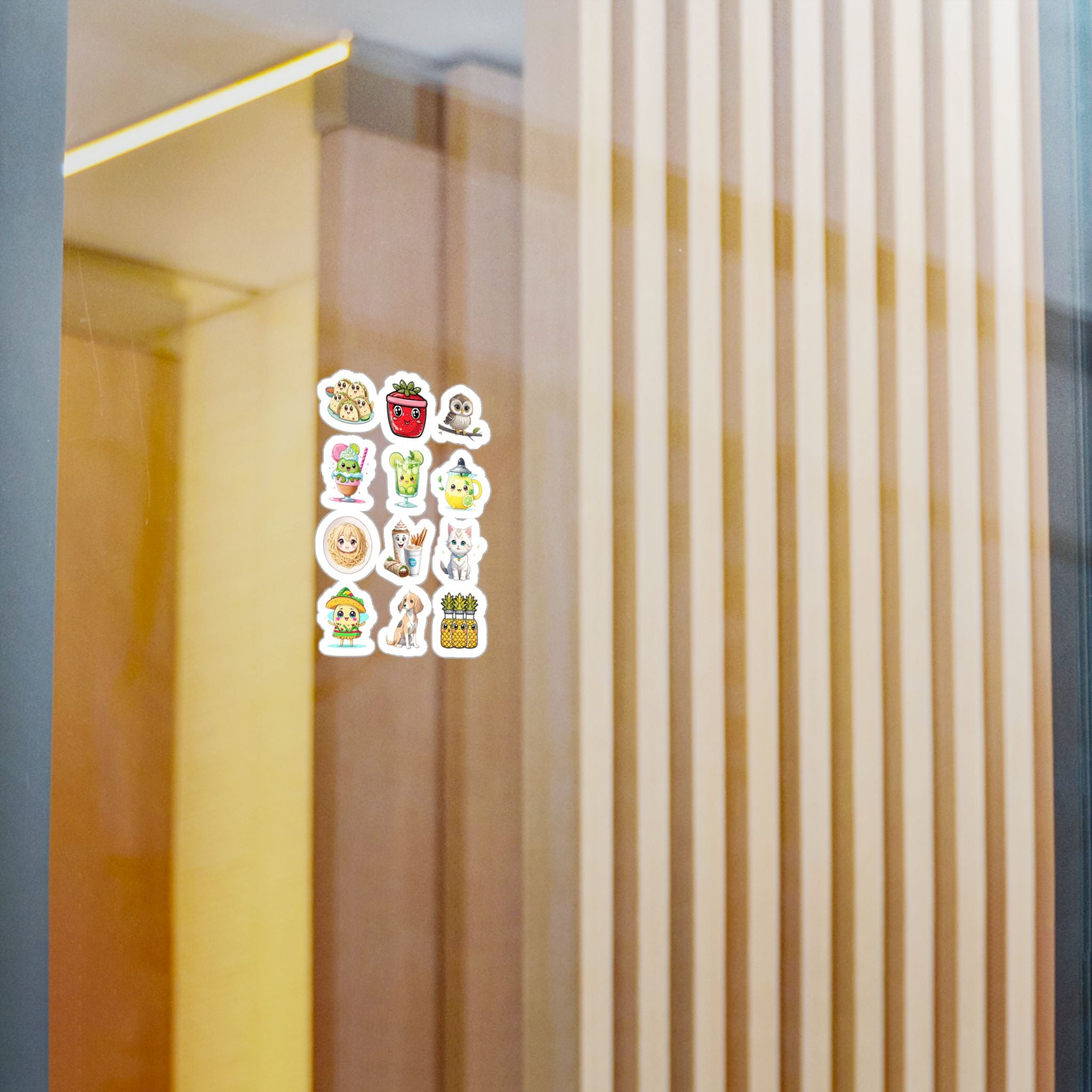 Kawaii Stickers Sheet 264 — 12 Kiss-Cut Vinyl Decals