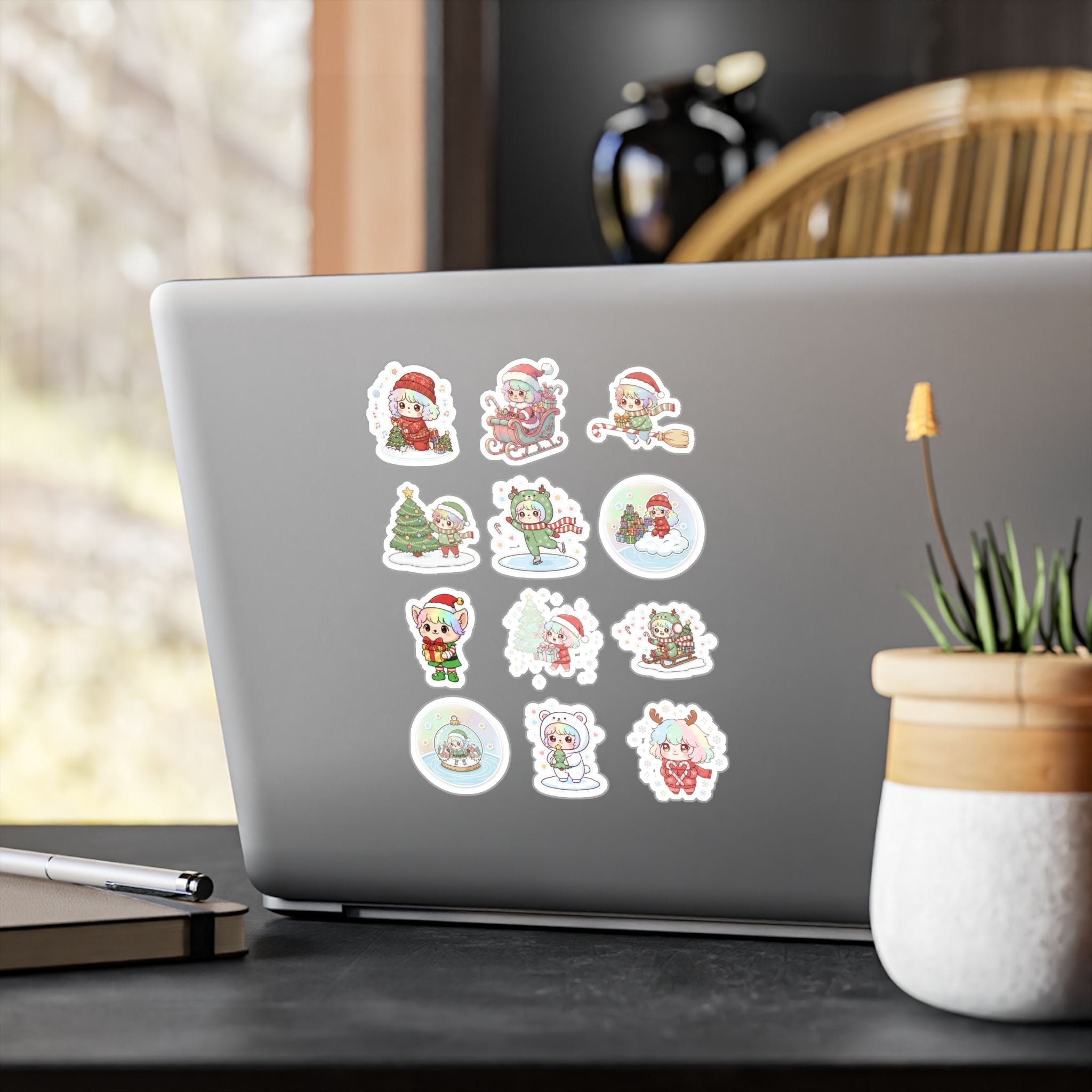 Christmas Monsters Sheet 04 — 12 Kiss-Cut Vinyl Decals