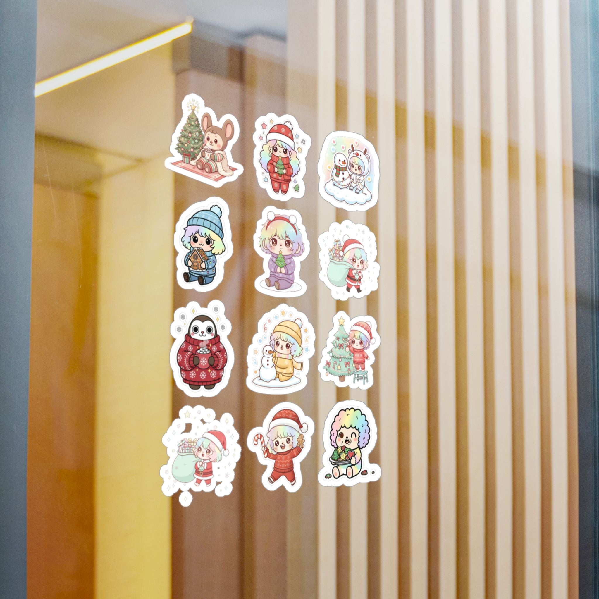 Christmas Monsters Sheet 14 — 12 Kiss-Cut Vinyl Decals