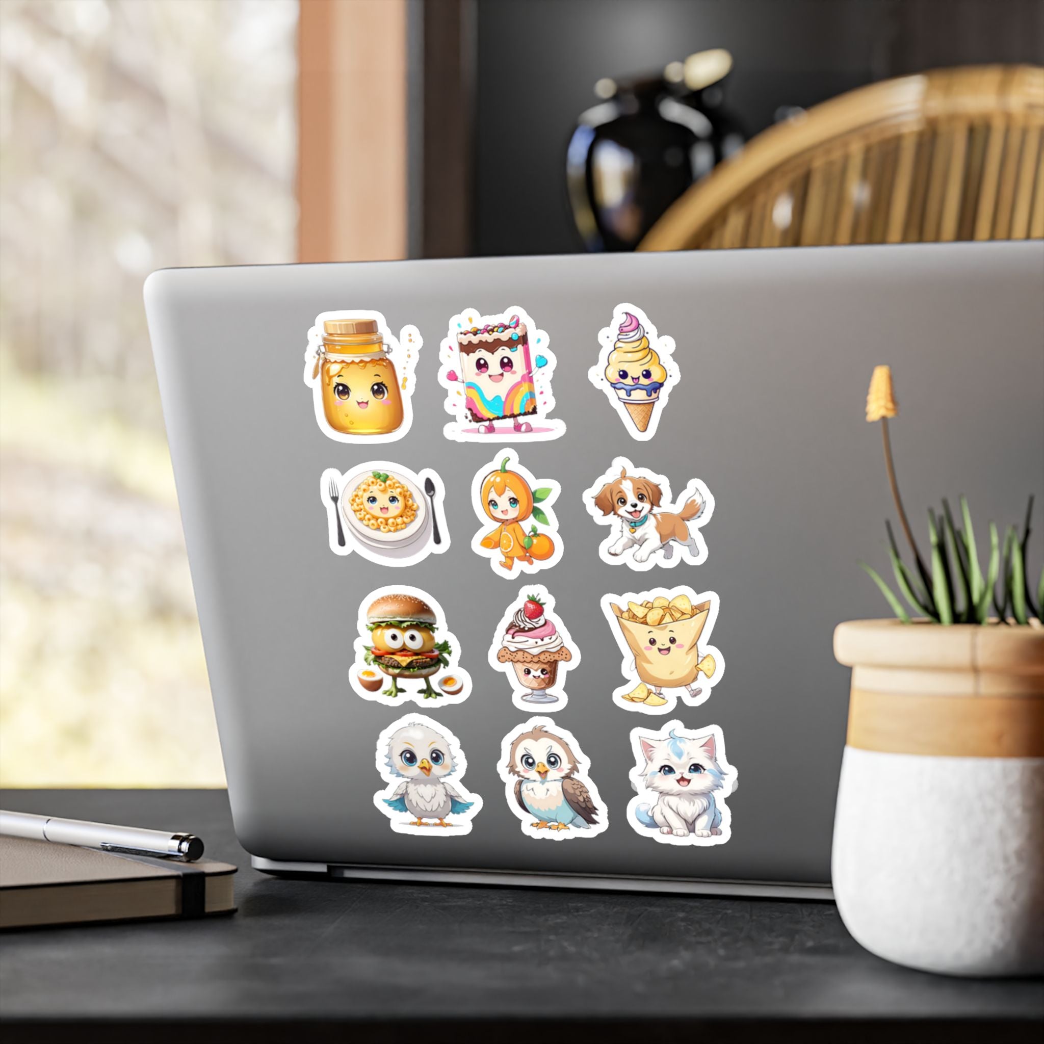 Kawaii Stickers Sheet 05 — 12 Kiss-Cut Vinyl Decals