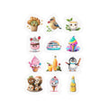Kawaii Stickers Sheet 119 — 12 Kiss-Cut Vinyl Decals