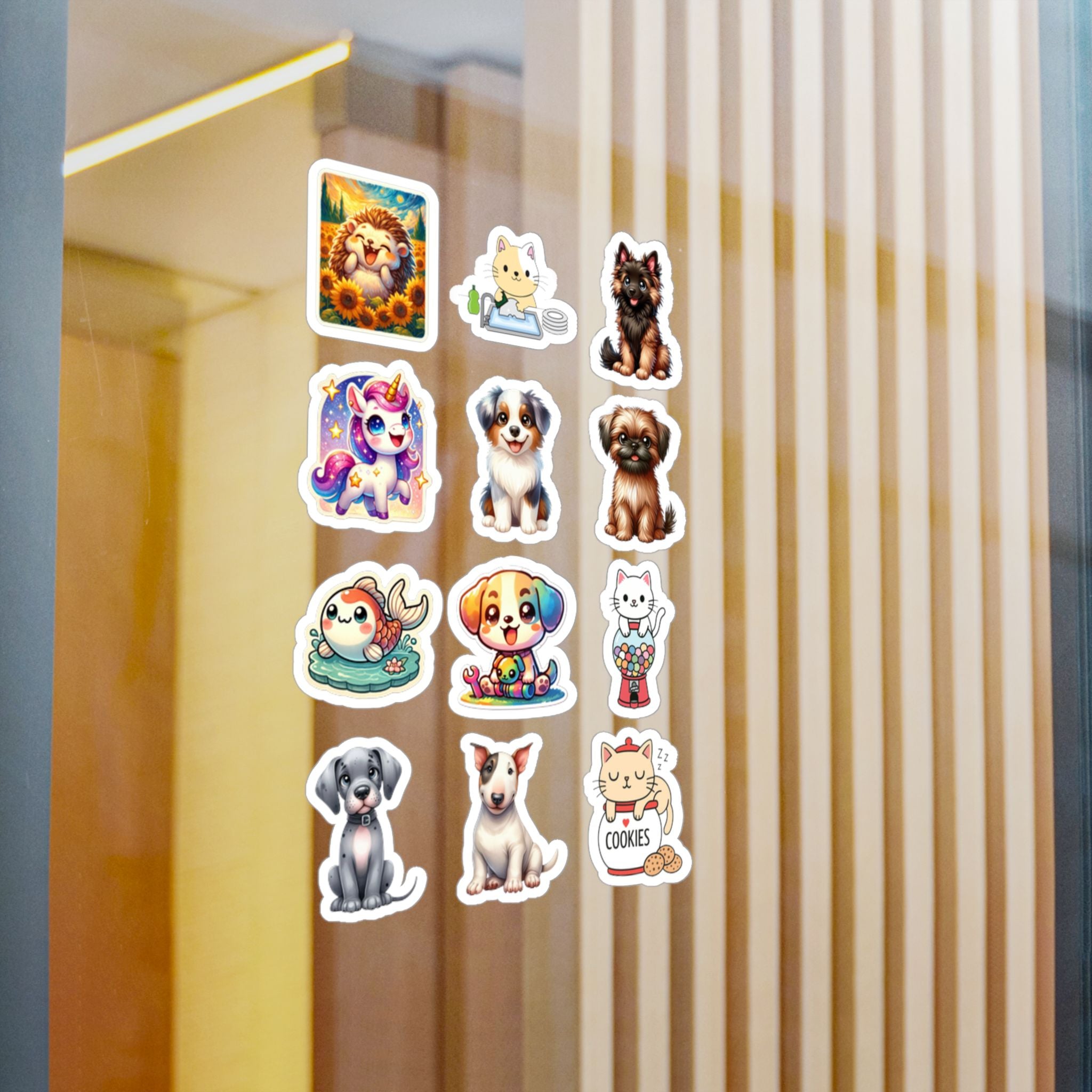 Cute Kawaii Sheet 23 — 12 Kiss-Cut Vinyl Decals