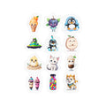 Kawaii Stickers Sheet 240 — 12 Kiss-Cut Vinyl Decals