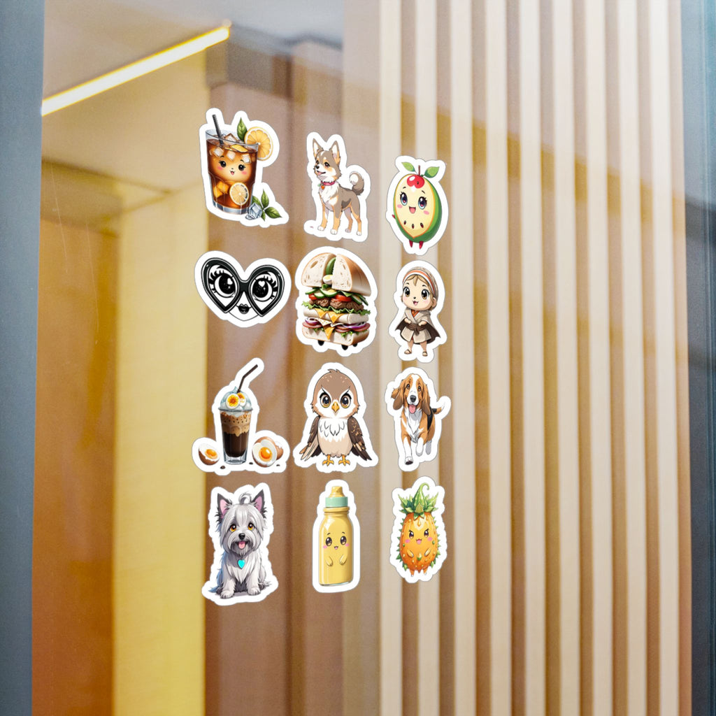 Kawaii Stickers Sheet 29 — 12 Kiss-Cut Vinyl Decals