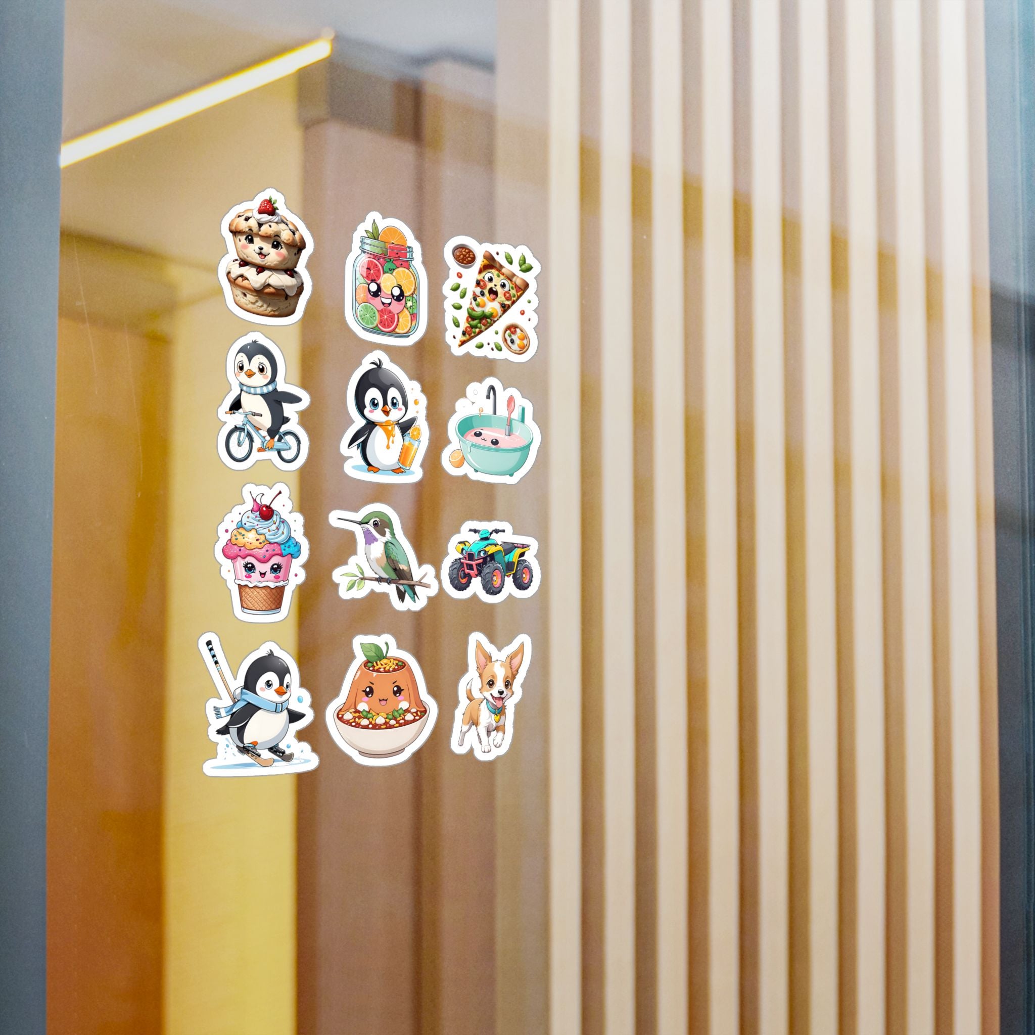 Kawaii Stickers Sheet 33 — 12 Kiss-Cut Vinyl Decals