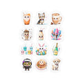 Kawaii Stickers Sheet 104 — 12 Kiss-Cut Vinyl Decals