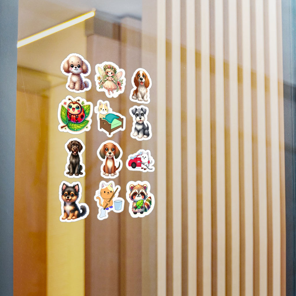 Cute Kawaii Sheet 17 — 12 Kiss-Cut Vinyl Decals