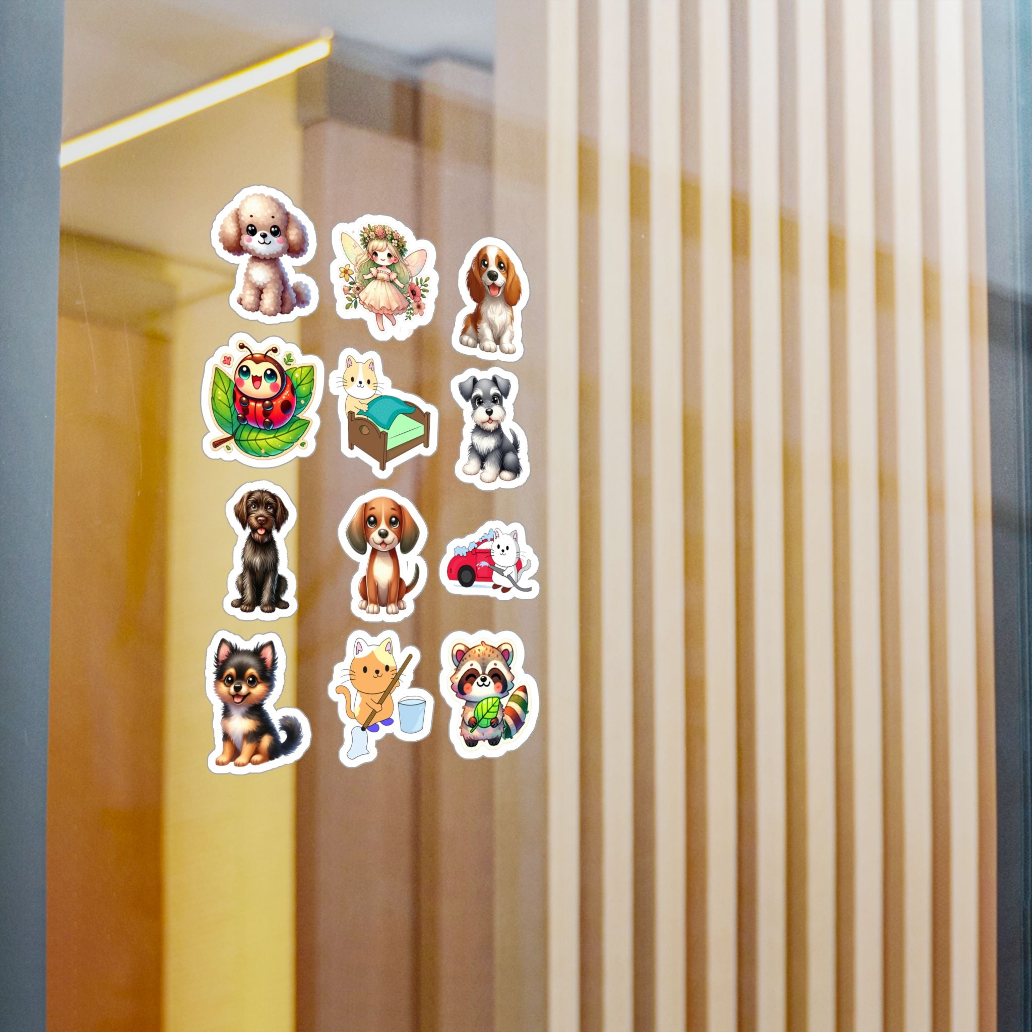 Cute Kawaii Sheet 17 — 12 Kiss-Cut Vinyl Decals