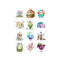 Kawaii Stickers Sheet 03 — 12 Kiss-Cut Vinyl Decals