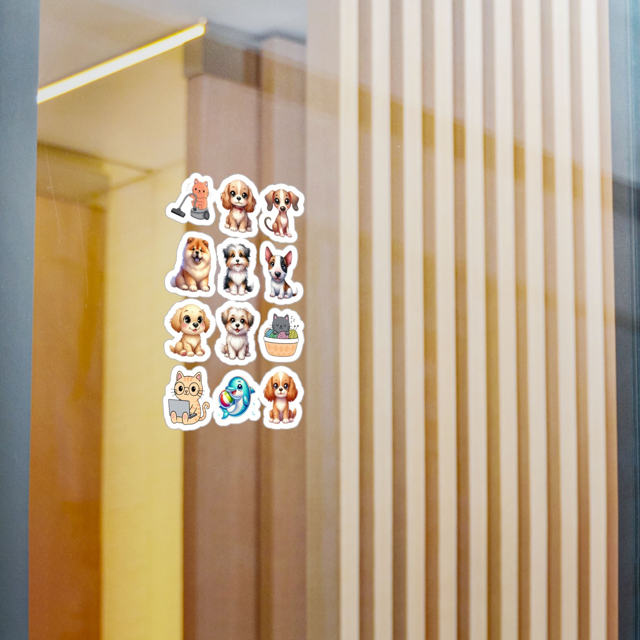 Cute Kawaii Sheet 01 — 12 Kiss-Cut Vinyl Decals