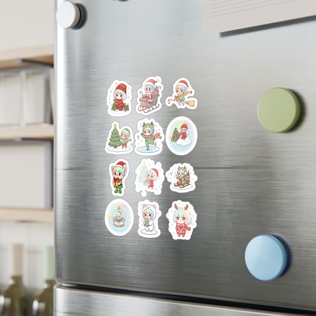 Christmas Monsters Sheet 04 — 12 Kiss-Cut Vinyl Decals