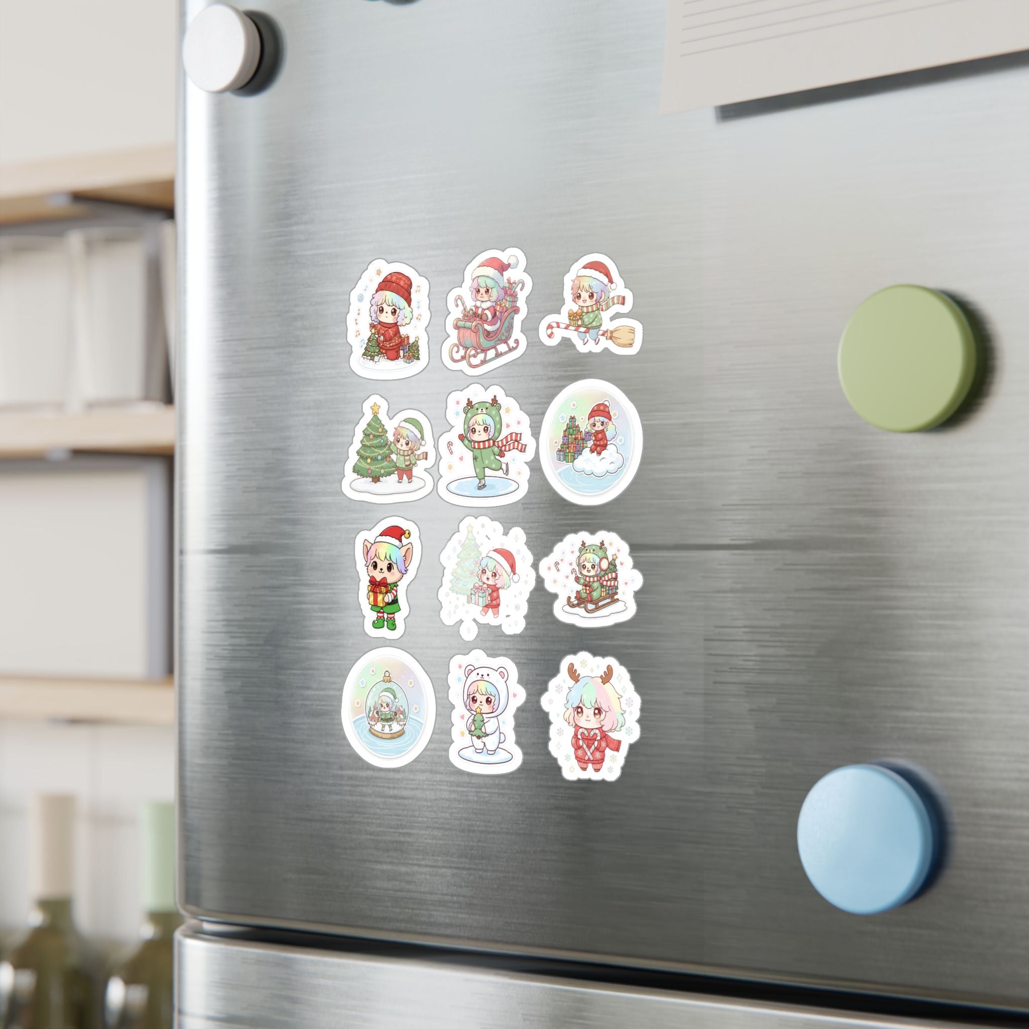 Christmas Monsters Sheet 04 — 12 Kiss-Cut Vinyl Decals