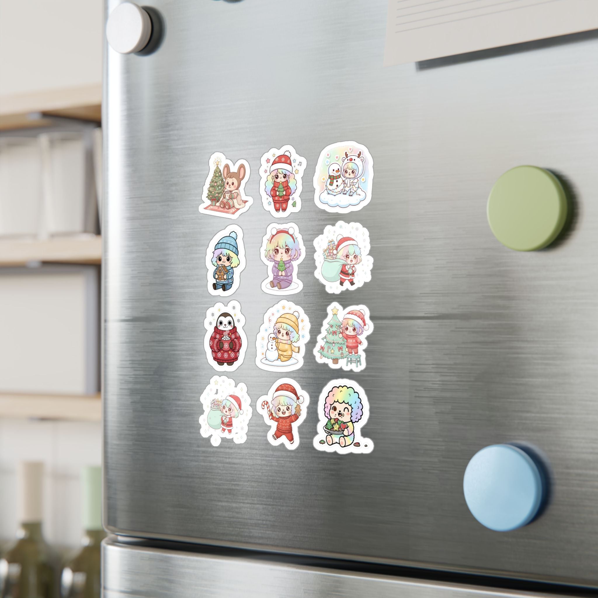 Christmas Monsters Sheet 14 — 12 Kiss-Cut Vinyl Decals