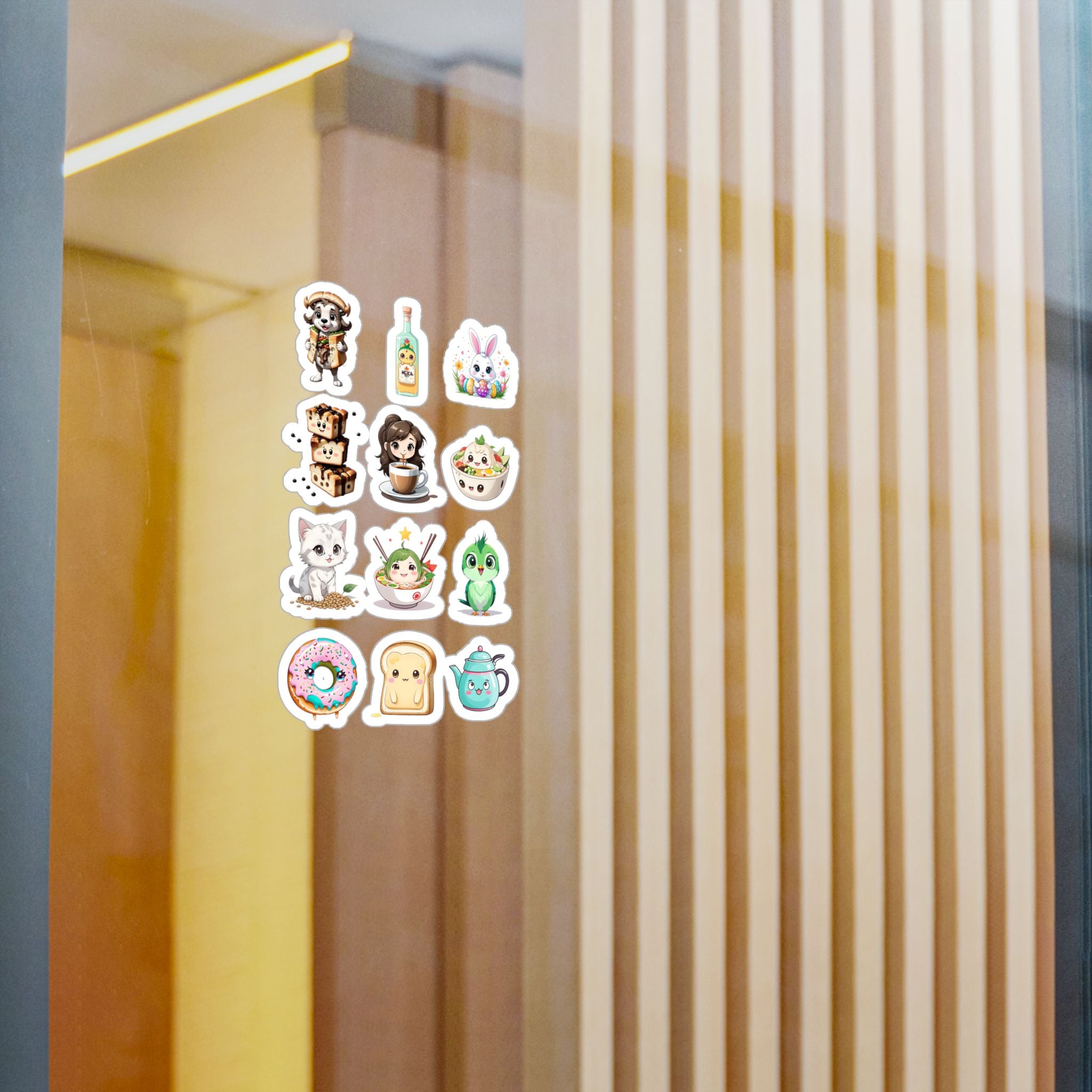 Kawaii Stickers Sheet 141 — 12 Kiss-Cut Vinyl Decals