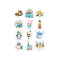 Kawaii Stickers Sheet 235 — 12 Kiss-Cut Vinyl Decals