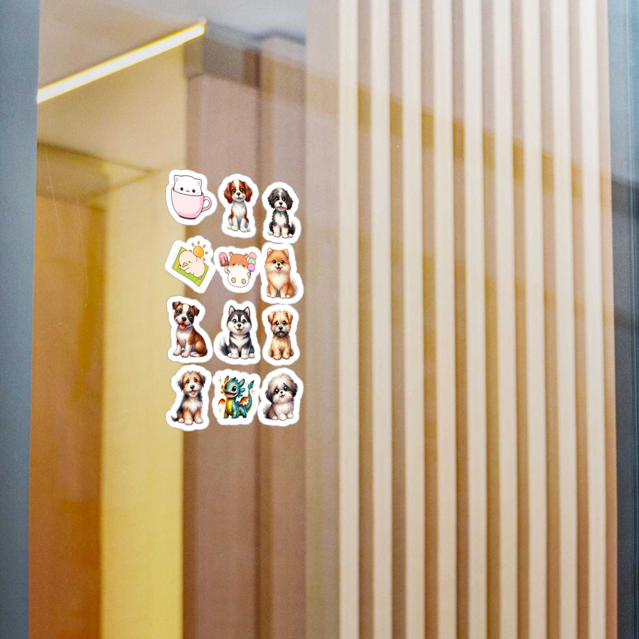 Cute Kawaii Sheet 26 — 12 Kiss-Cut Vinyl Decals