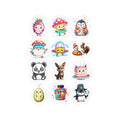 Kawaii Stickers Sheet 258 — 12 Kiss-Cut Vinyl Decals