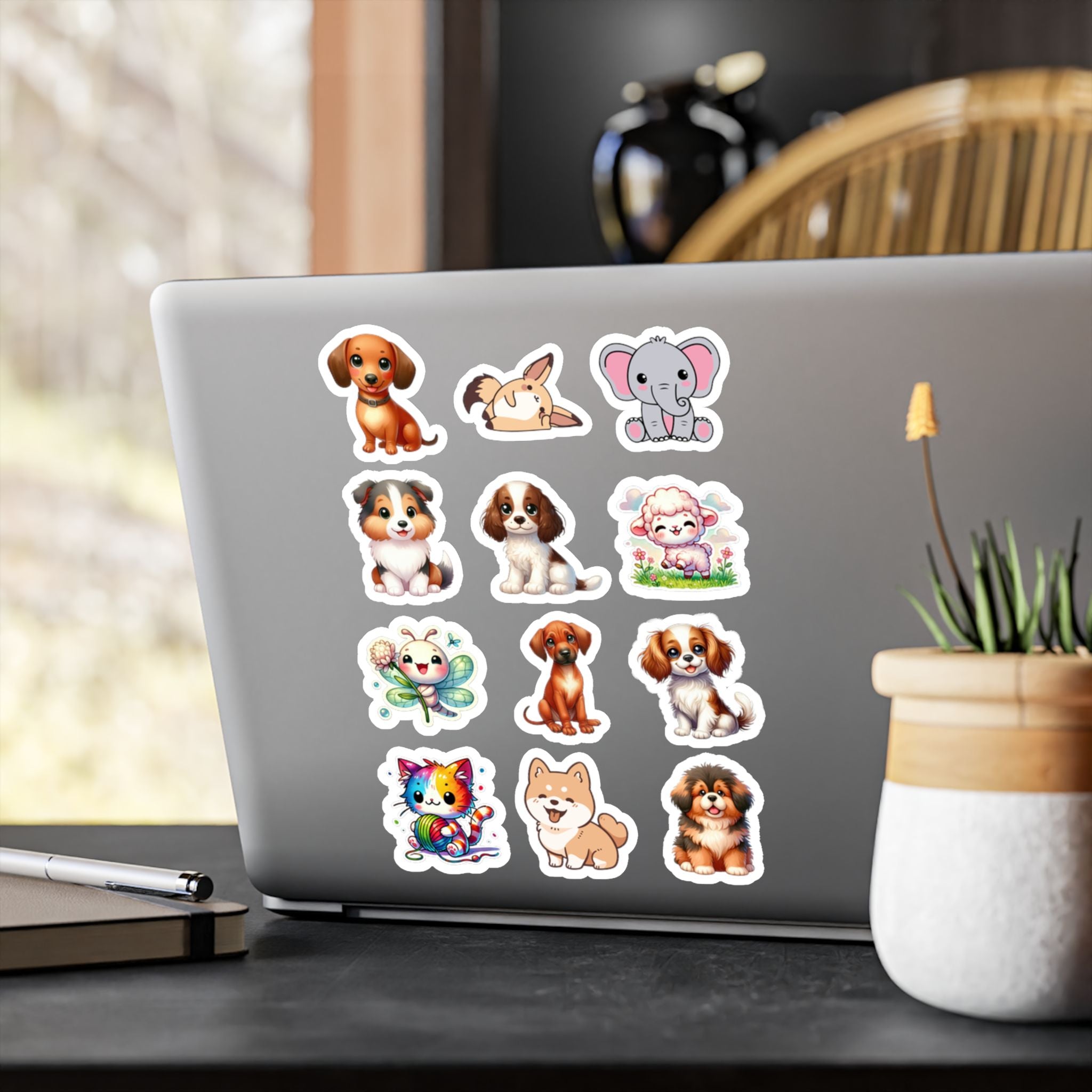 Cute Kawaii Sheet 28 — 12 Kiss-Cut Vinyl Decals