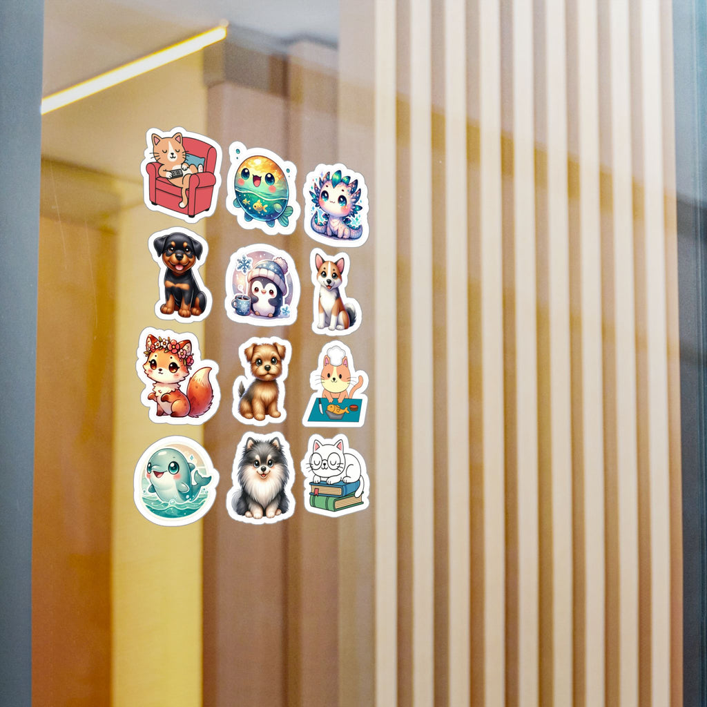Cute Kawaii Sheet 24 — 12 Kiss-Cut Vinyl Decals