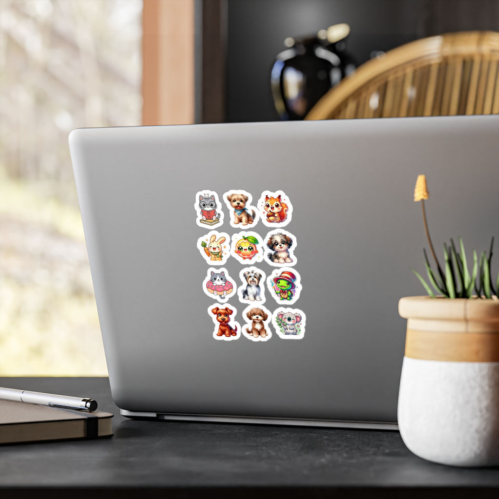 Cute Kawaii Sheet 21 — 12 Kiss-Cut Vinyl Decals