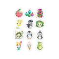 Kawaii Stickers Sheet 37 — 12 Kiss-Cut Vinyl Decals