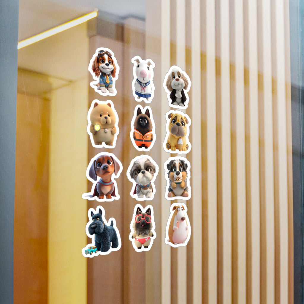 Kawaii Dogs Sheet 11 — 12 Kiss-Cut Vinyl Decals