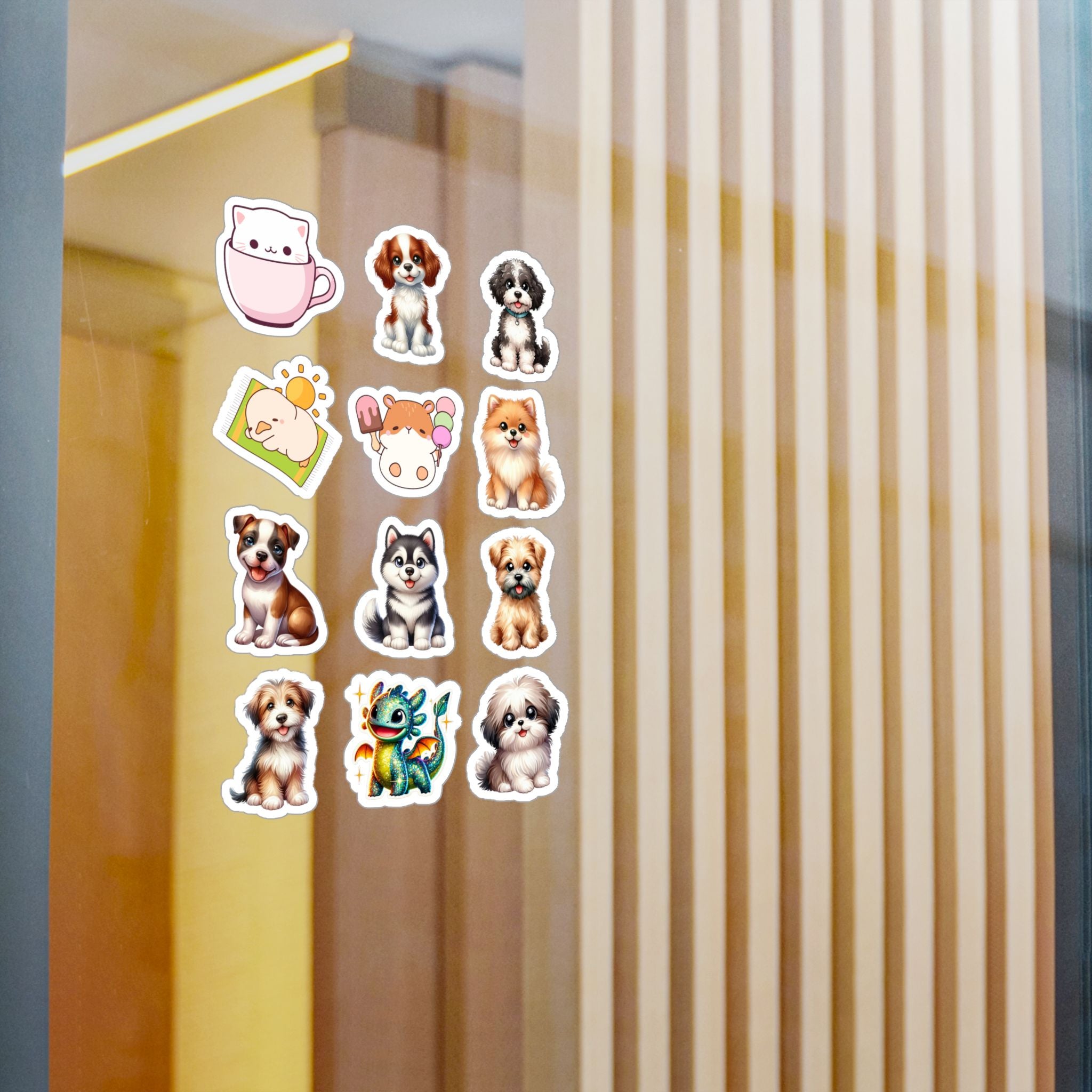 Cute Kawaii Sheet 26 — 12 Kiss-Cut Vinyl Decals
