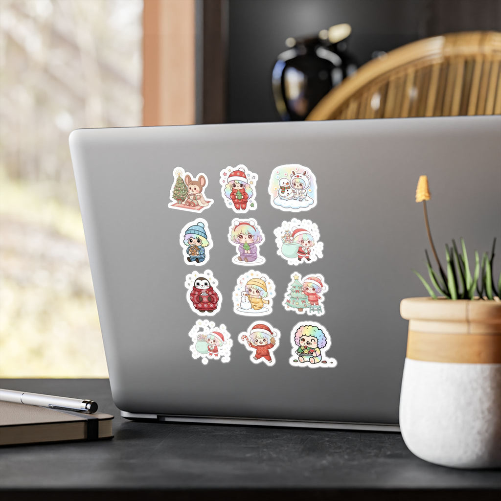 Christmas Monsters Sheet 14 — 12 Kiss-Cut Vinyl Decals