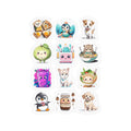 Kawaii Stickers Sheet 118 — 12 Kiss-Cut Vinyl Decals