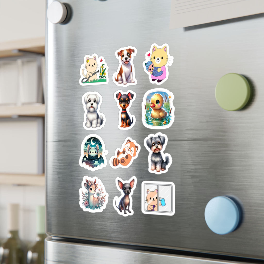 Cute Kawaii Sheet 05 — 12 Kiss-Cut Vinyl Decals
