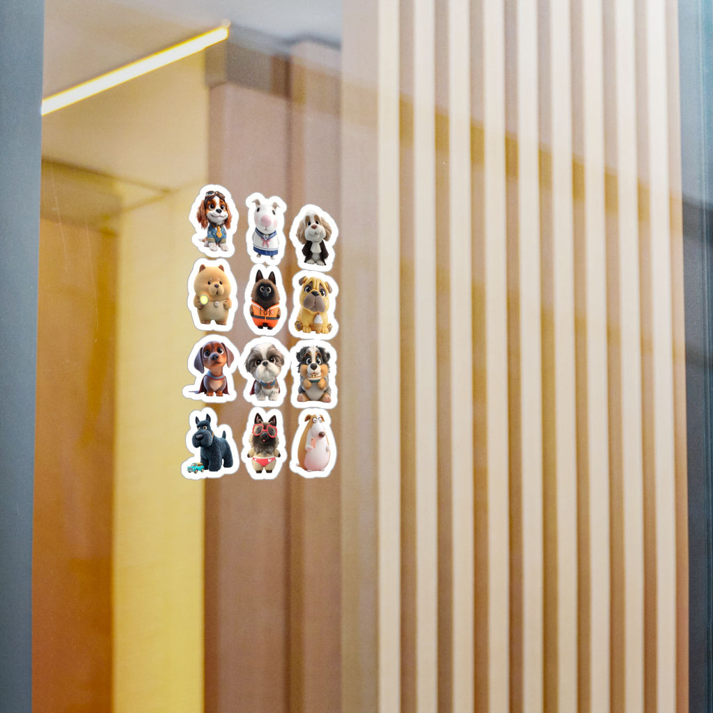 Kawaii Dogs Sheet 11 — 12 Kiss-Cut Vinyl Decals