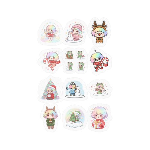 Christmas Monsters Sheet 01 — 12 Kiss-Cut Vinyl Decals
