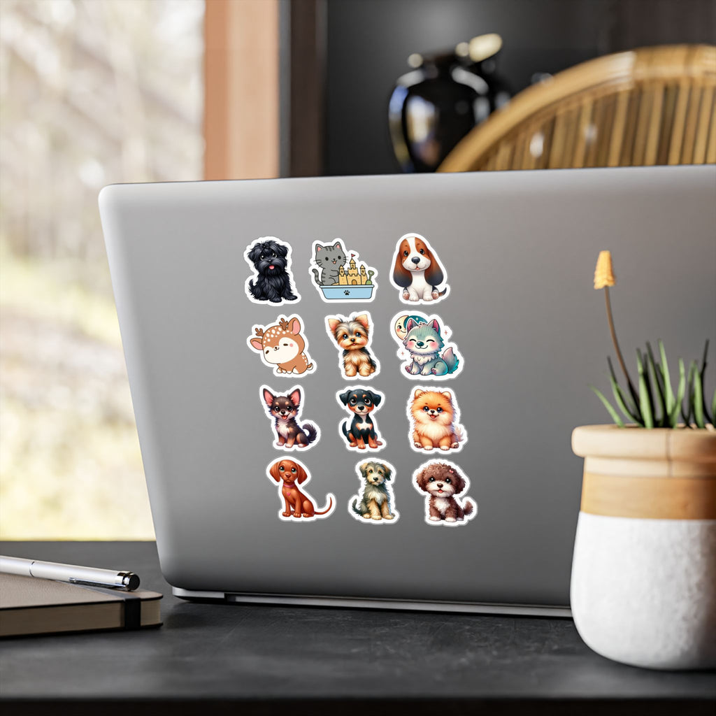 Cute Kawaii Sheet 09 — 12 Kiss-Cut Vinyl Decals